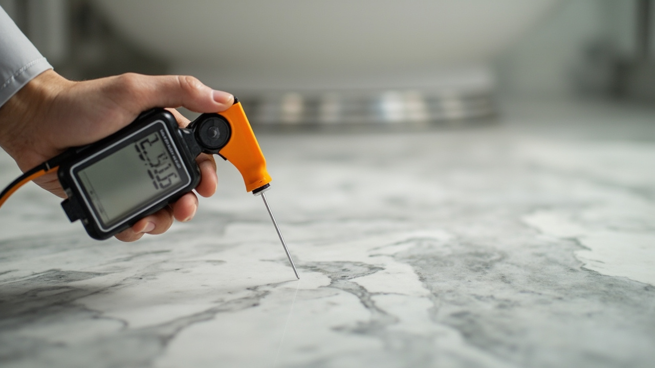 Restoring Water Damaged Marble and Limestone in English Turn Luxury Bathrooms